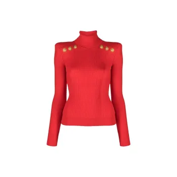 BALMAIN Long sleeve Roll neck Top