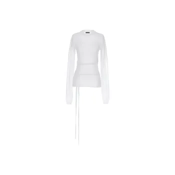 Ann Demeulemeester Blion Sheer Lace-Up Detailed Sweater