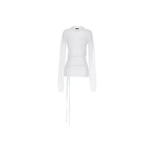 Ann Demeulemeester Blion Sheer Lace-Up Detailed Sweater