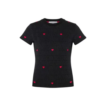 MOSCHINO Heart motif Short sleeve T shirt