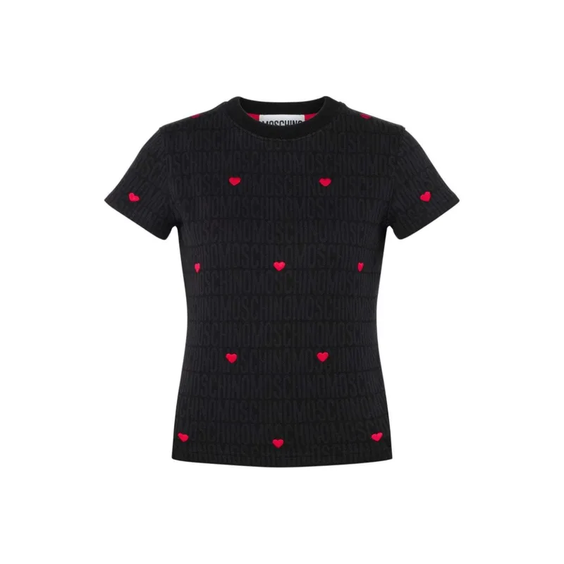MOSCHINO Heart motif Short sleeve T shirt-0