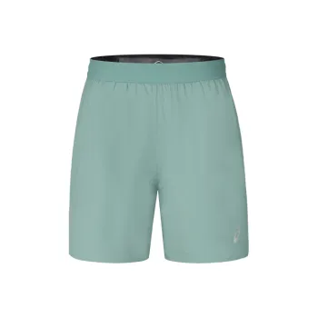 Asics Men Running Sports Shorts Men's Gray Green