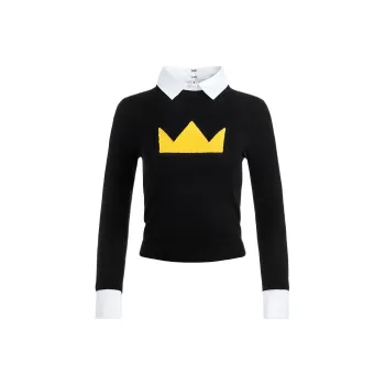 Alice + Olivia X Basquiat Porla Collared Jumper
