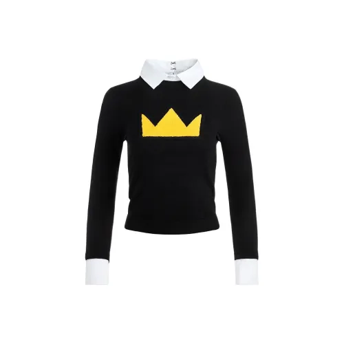 Alice + Olivia X Basquiat Porla Collared Jumper