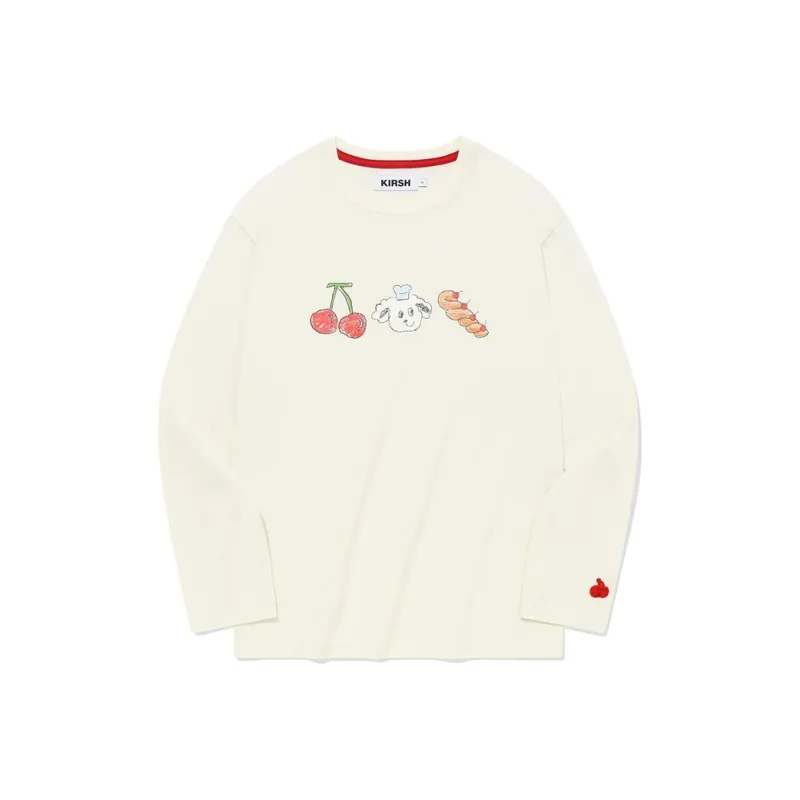 Kirsh x BONTEMPS GRAPHIC LONG SLEEVE T-Shirt Women's Beige-0