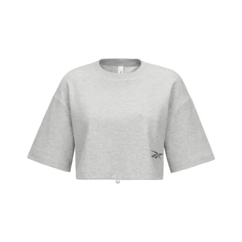 Reebok Drop Shoulder Sleeve T-Shirt Women's Gray