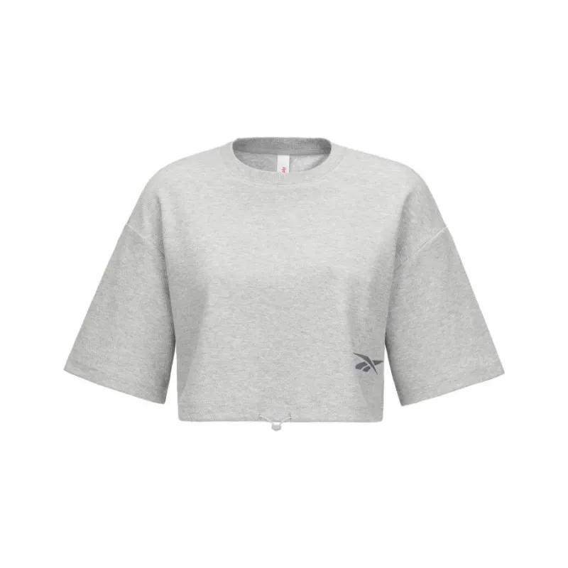 Reebok Drop Shoulder Sleeve T Shirt Women's Gray-0