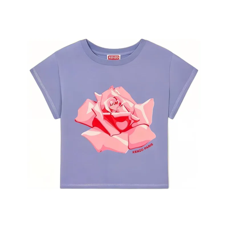 KENZO Rose Cropped T shirt-0
