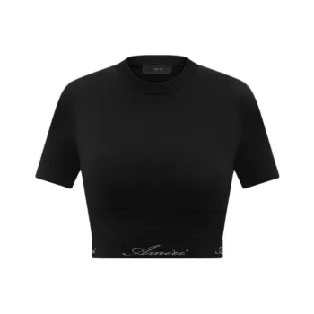 AMIRI Seamless Short Sleeve Top 'Black'