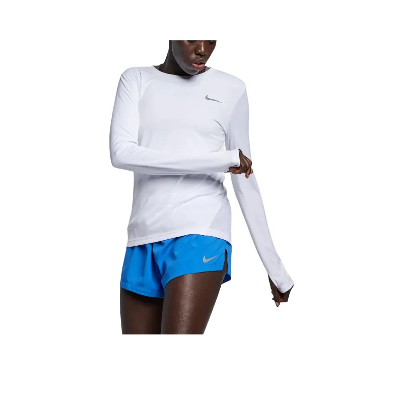 Nike MILER Drop Shoulder Sleeve T Shirt Women's White-0