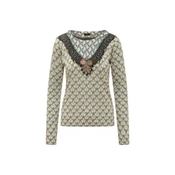 ETRO All Over Floral Printed Knitted Top