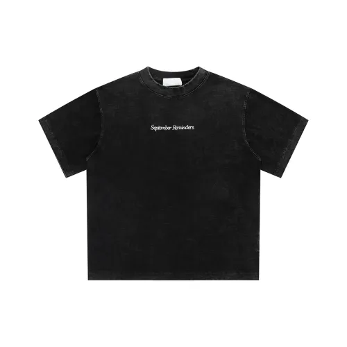 YIMAI 100% Cotton American Heavyweight T Shirt Unisex Black
