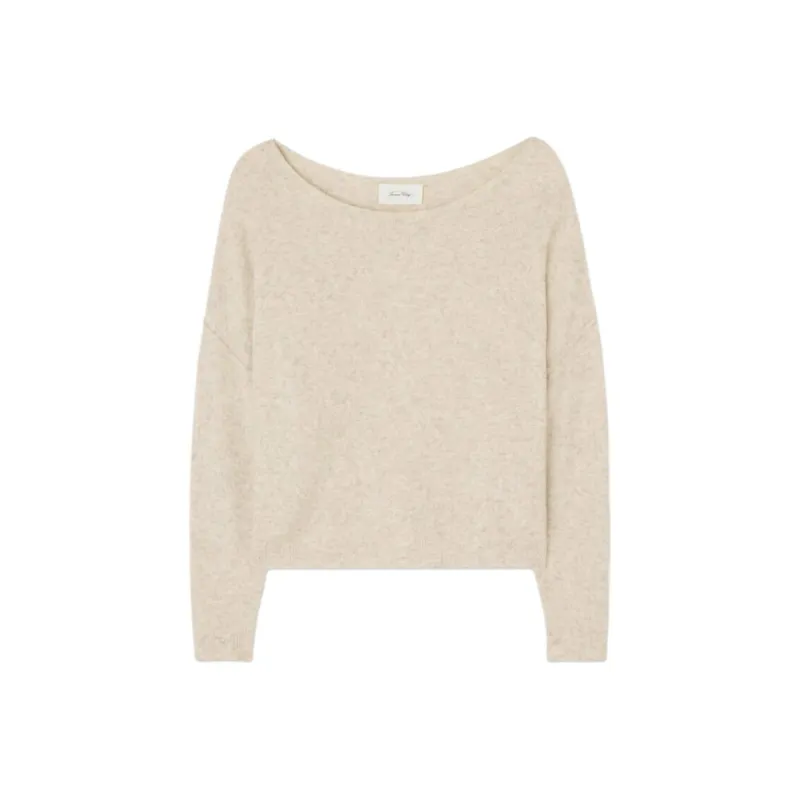 AMERICAN VINTAGE A.M FW24 Pull Femme Damsville Sweater Women's Sand-0