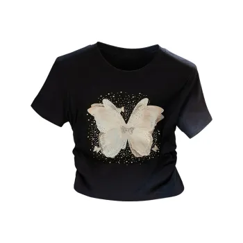 Cypress House Set in Sleeve T Shirt Women's Black
