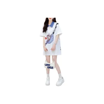 KAISER Drop Shoulder Sleeve T Shirt Women's White