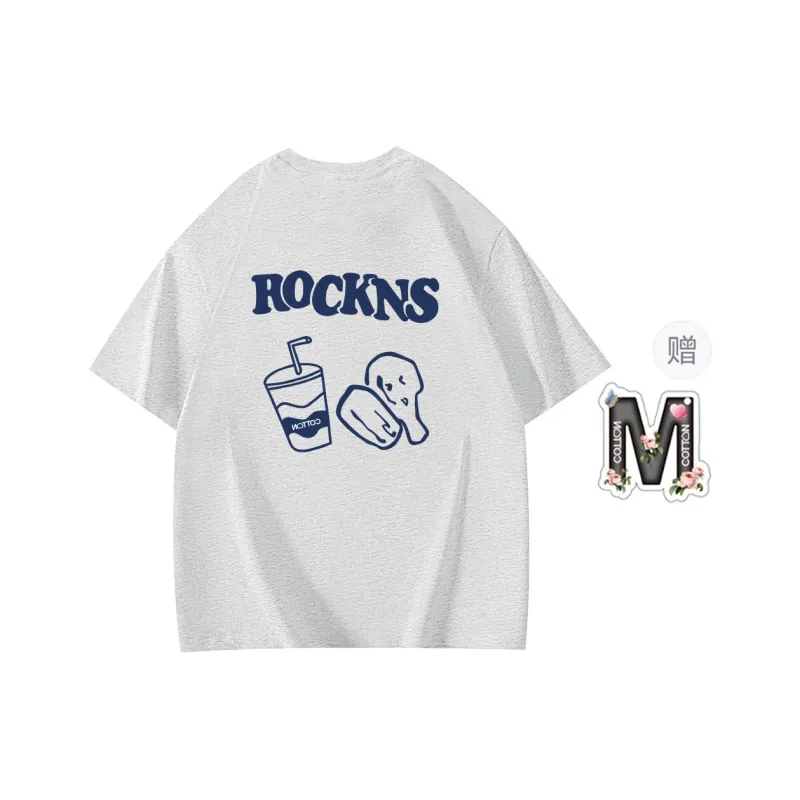 Cotton Shopping Drop Shoulder Sleeve T-Shirt Unisex-2