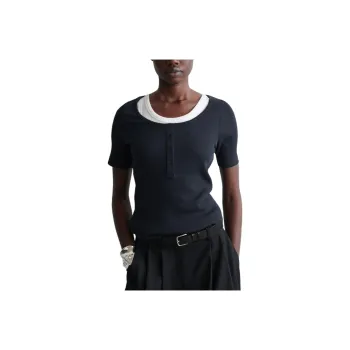 COS T Shirts Women's Navy Blue