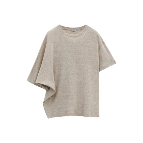 LOEWE Drop Shoulder Sleeve T Shirt Women's Beige