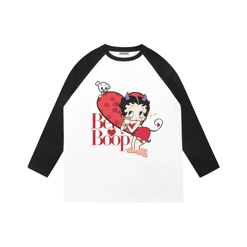 BETTY BOOP T Shirt Women's White/Black-0