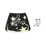 Extreme Night Black+1 Pack Basketball Socks (Style Random Color)