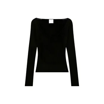 COURREGES Long Sleeved V Neck Jumper