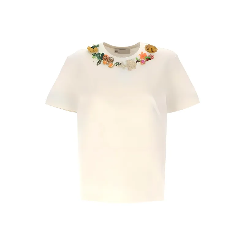 TORY BURCH Embellished Crewneck T Shirt-0
