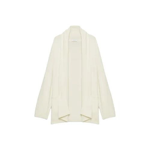 ARITZIA FW24 The Group By Babaton Nook Merino Wool Cardigan Sweater Women's Light Birch/Light Birch