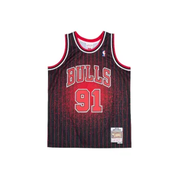 Mitchell & Ness Basketball Jerseys SW Fan Edition 95-96 Season Chicago Bulls Dennis Rodman No. 91 Size Unisex Black