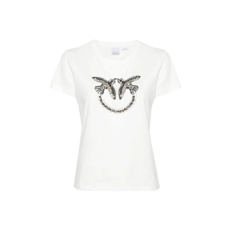 PINKO Logo-Embellished Crewneck T-Shirt-0