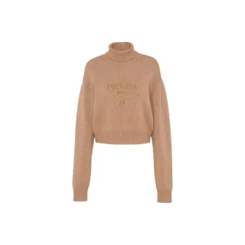 PRADA Logo embroidered Cashmere Jumper