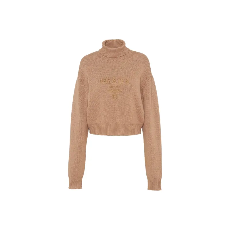 PRADA Logo embroidered Cashmere Jumper-0
