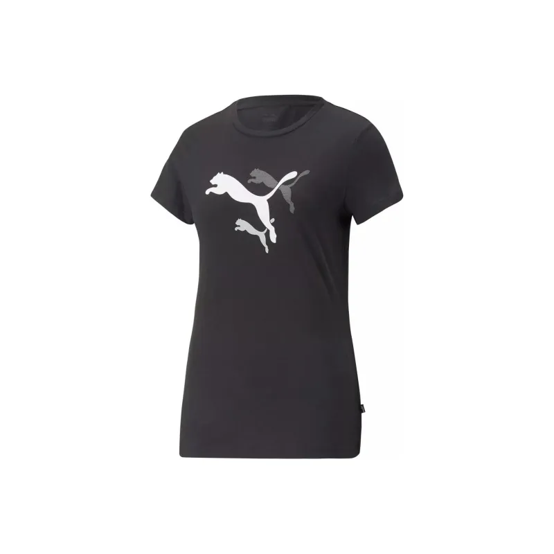 PUMA ESS+ LOGO POWER TEE W T-Shirt Women's Black-0
