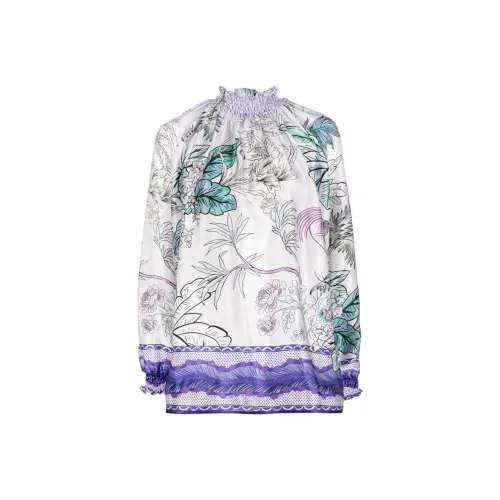 F.R.S For Restless Sleepers Shirred neck Silk Blouse