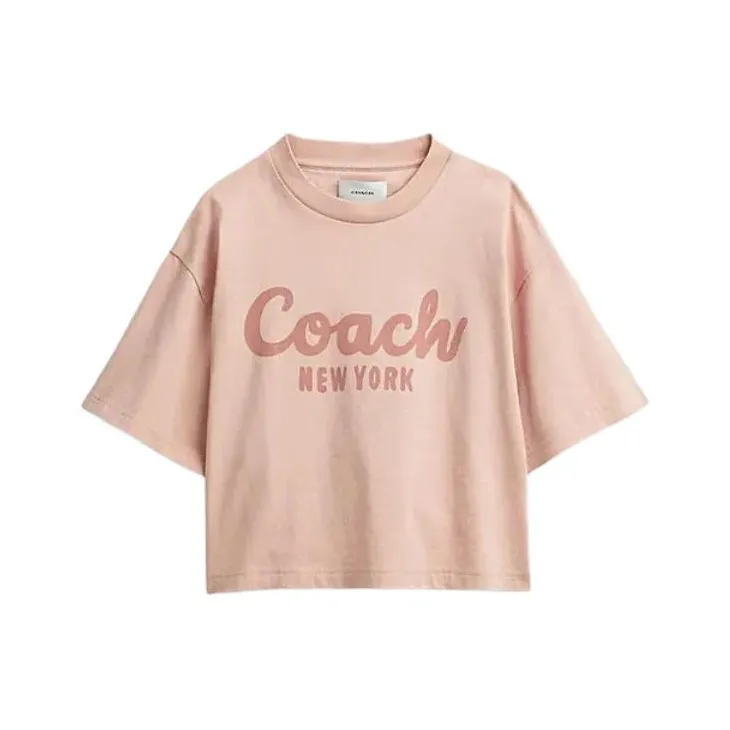 COACH SS24 T Shirt Women's Pink-0