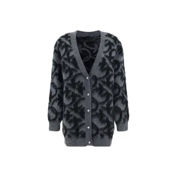 PINKO Intarsia knit Button up Cardigan