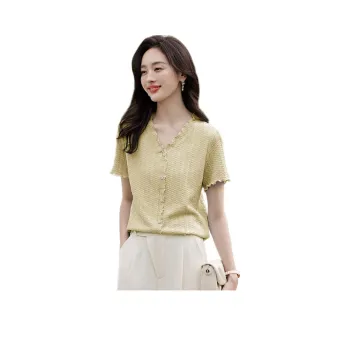 Mo Han Yi Mei T Shirt Women's Mustard Yellow