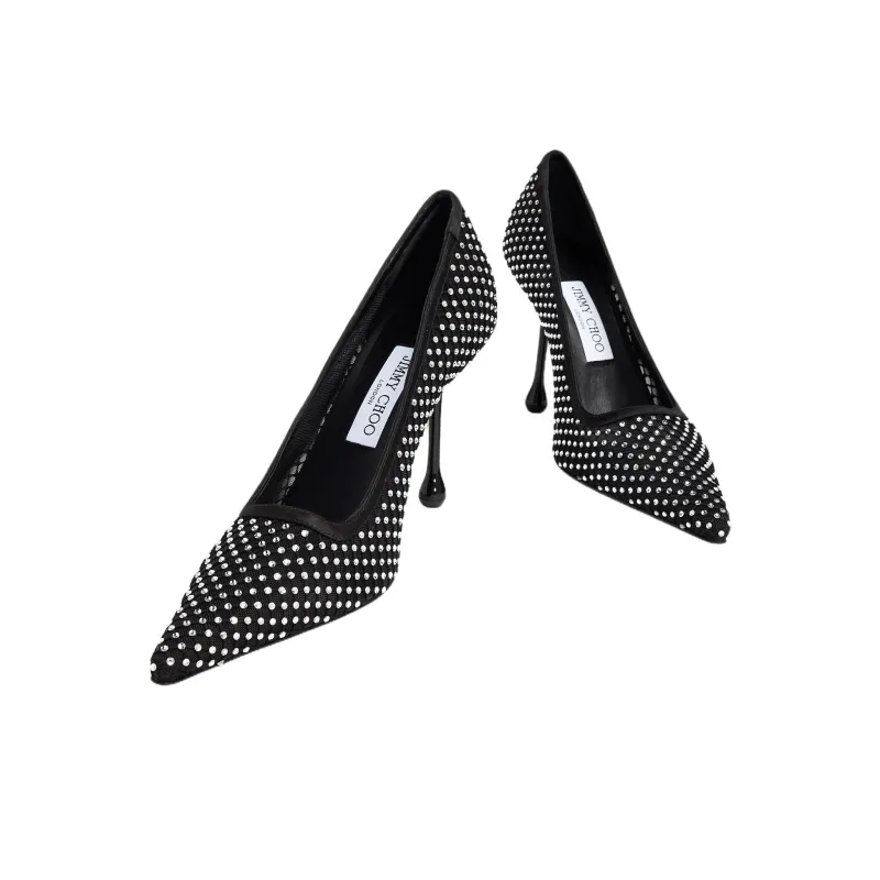 Jimmy Choo Ixia Slim Heel High Heels 9.5cm Women's Black-1