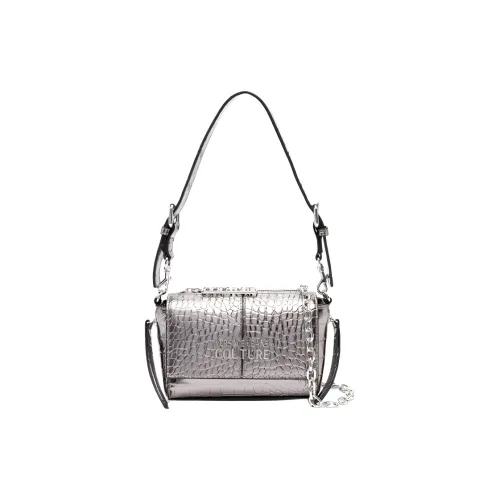VERSACE JEANS COUTURE Artificial Leather Portable Crossbody Bag Shoulder Bag Women's Cannon Barrel Gray