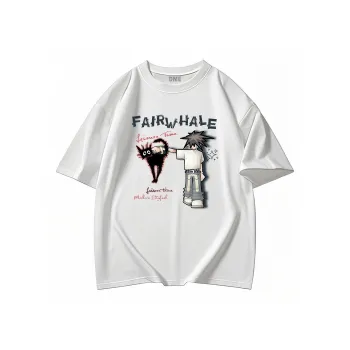 FAIRWHALE Drop Shoulder Sleeve T Shirt Unisex