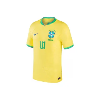 Nike Soccer Jersey 2022 World Cup Brazil Neymar 10 Fan Edition Unisex Yellow