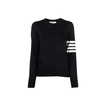 THOM BROWNE 4 Bar Ribbed Crewneck Jumper
