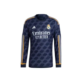 Adidas Real Madrid 23/24 Long Sleeve Away Authentic Jersey