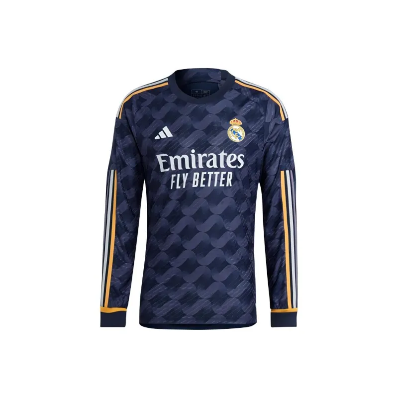Adidas Real Madrid 23/24 Long Sleeve Away Authentic Jersey-0