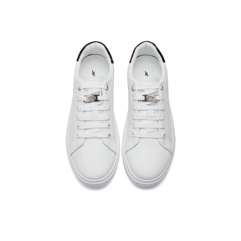 JIETEGONGYANG Lightweight And Breathable Low Top Skateboard Shoes Men's White-4