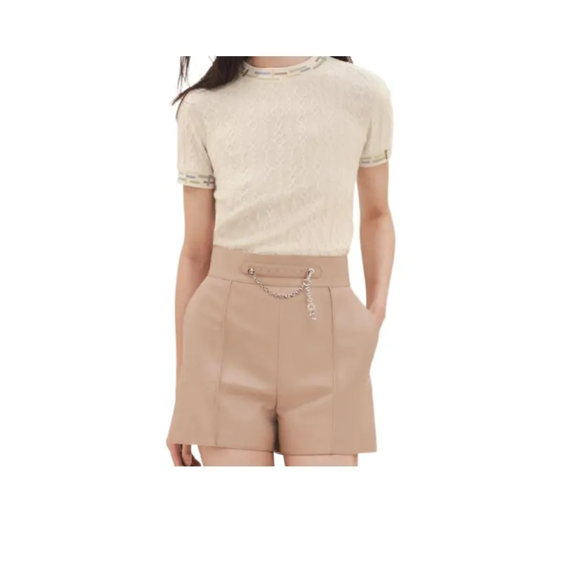 HERMES Crop Tops Women's Ecru-0