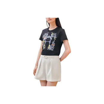 HERMES SS24 Regular T Shirt Women's Black