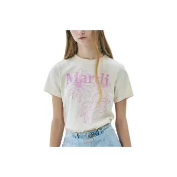 MARDI MERCREDI T Shirt Women's Butter Powder Lavender Korean Style