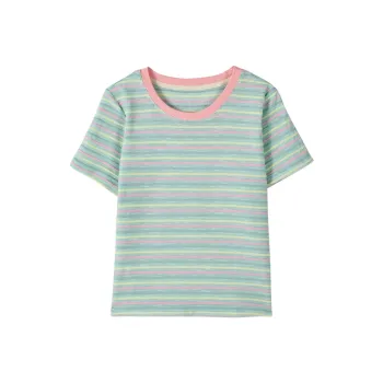 TOUCH T Shirt Women's Green Stripes