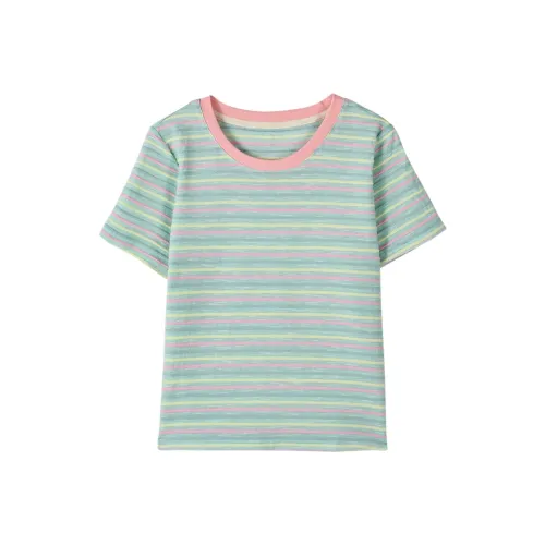 TOUCH T Shirt Women's Green Stripes