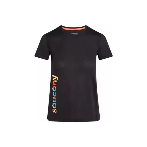 Saucony Stopwatch Graphic Short Sleeve T-Shirt Women's Black